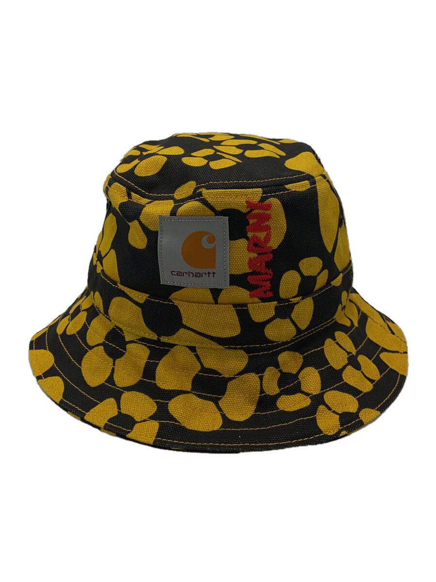【中古】Carhartt◆井戸釣瓶かぶり笠/--/綿織物/YLW/花柄/メンズ//【服飾雑貨他】