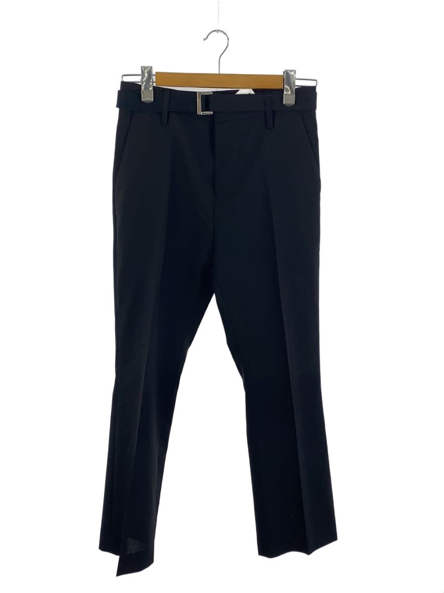 【中古】sacai◆Suiting Pants/引っ切り無いズボン下/1/ポリエステル/BLK//【レディース御召しもの】