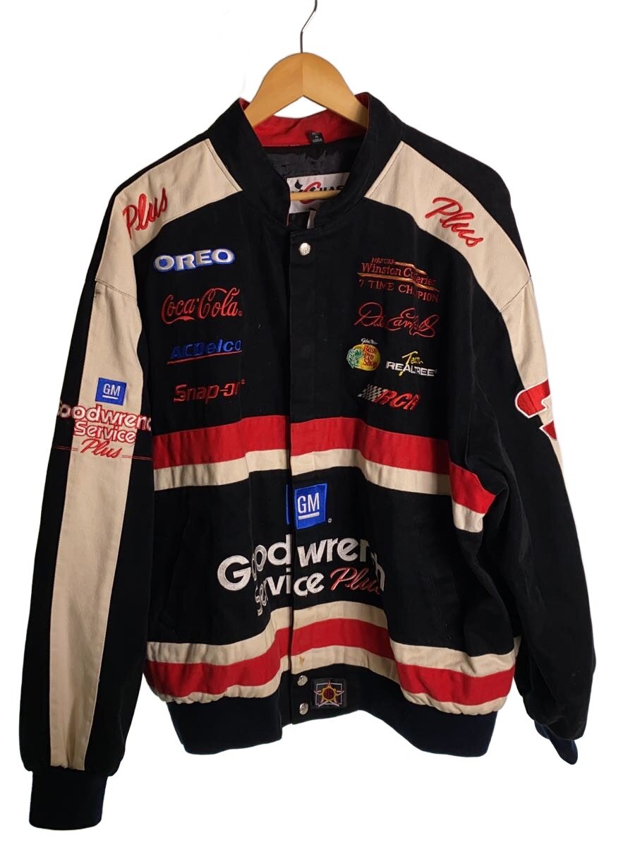 【中古】CHASE◆レーシングジャケット/2XL/コットン/BLK/90s/ジェフハミルトン製/ナスカー【メンズウェア】|2nd STREET 店