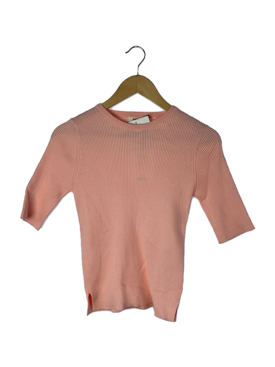 【中古】MACPHEE◆25SS/コットンリブクルーネックプルオーバー/カットソー/S/綿織物/PNK/12-02-51-02109//【レディース御召しもの】