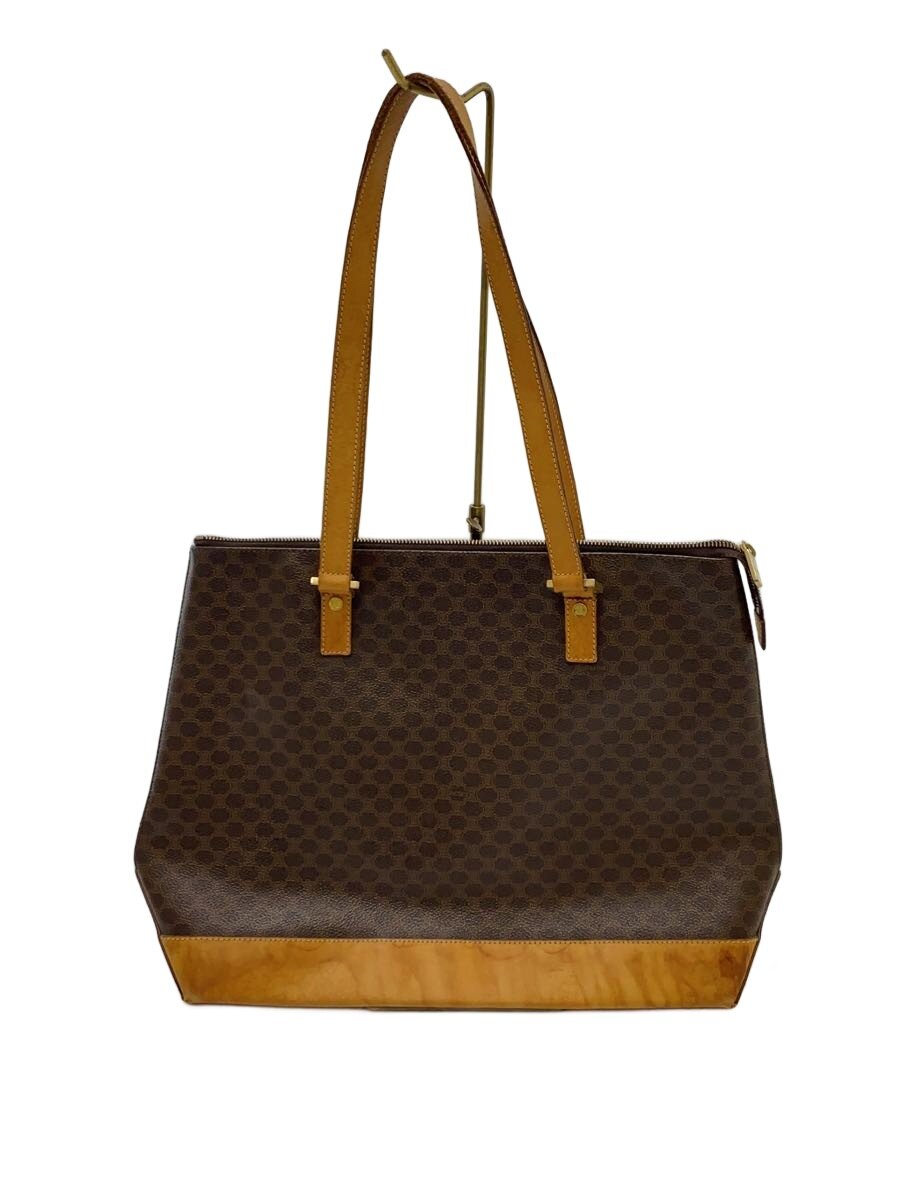 【中古】CELINE◆トートバッグ/なめし革/BRW/CE00/13/ファスナー横すべり手ごわい【御徒面子】