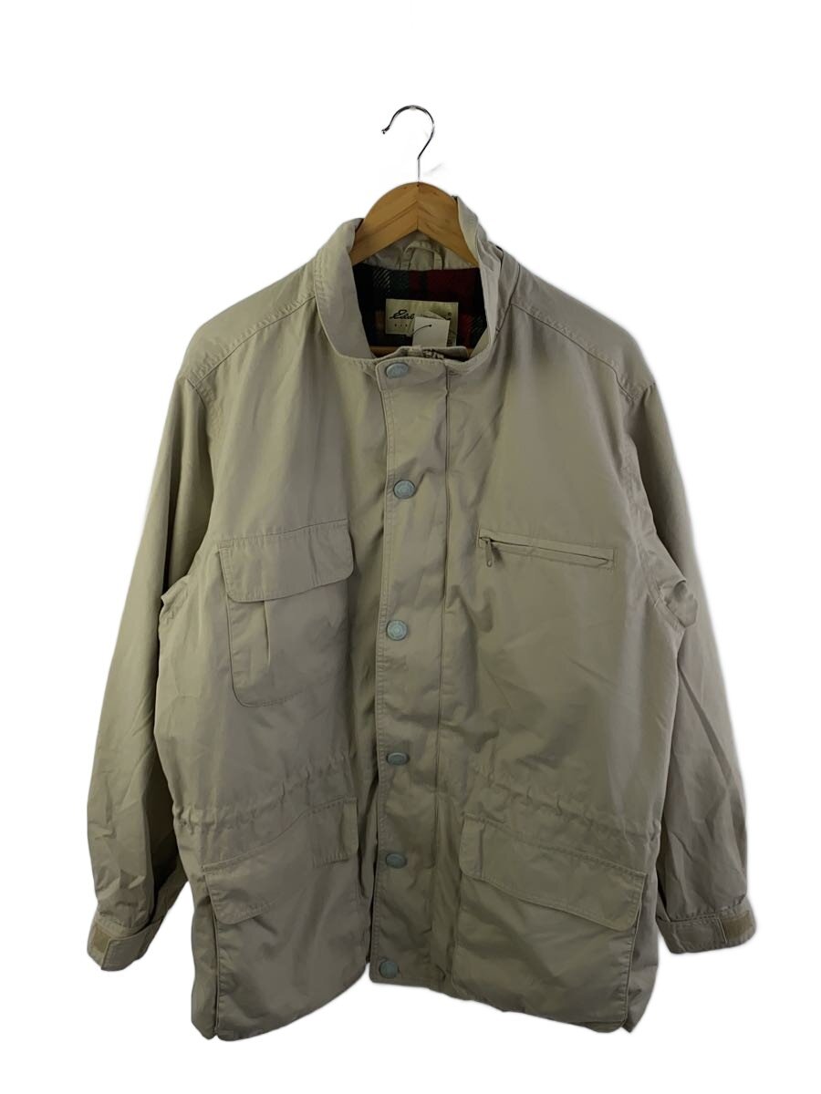 【中古】EDDIE BAUER◆O/マウンテンパーカ/M/ナイロン/BEG/90s//【メンズウェア】