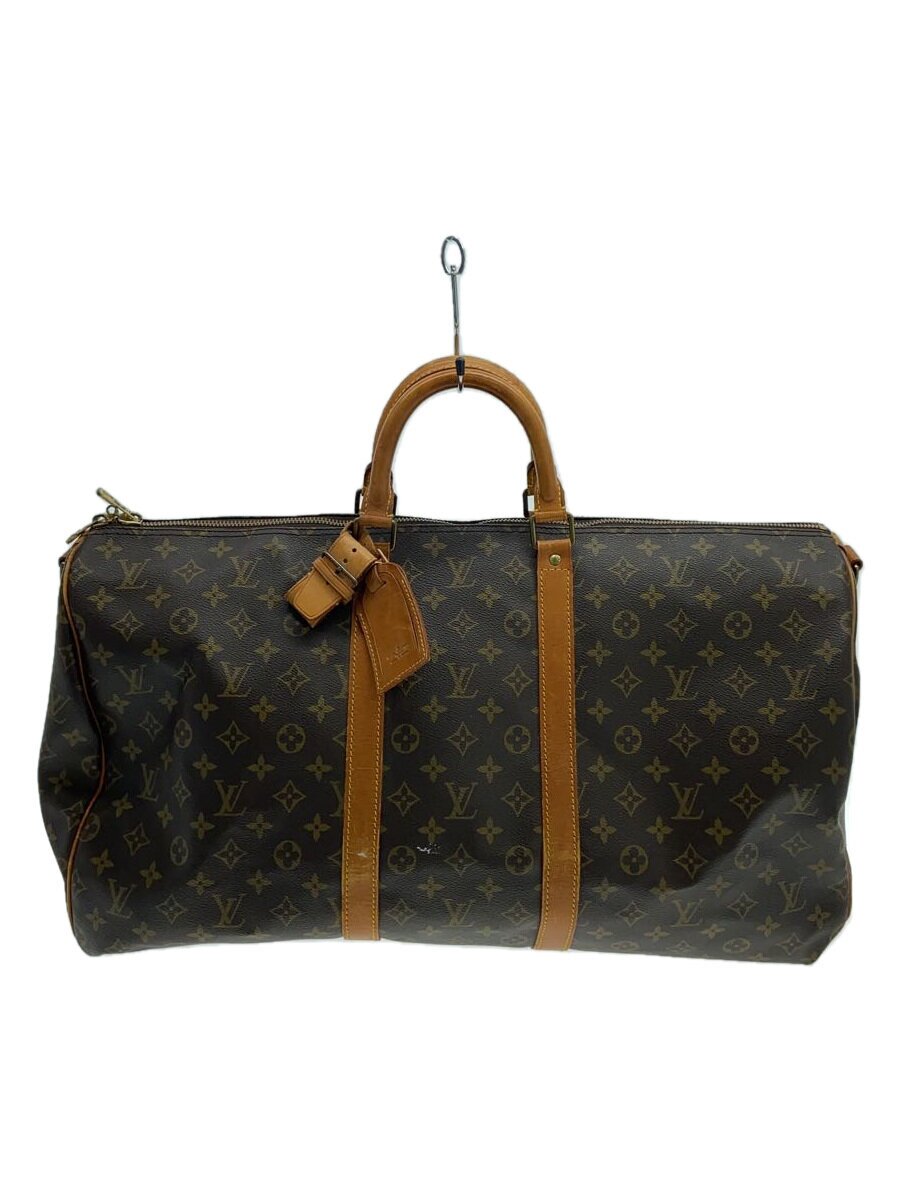 【中古】LOUIS VUITTON◆キーポル・バンドリエール50_モノグラム・帆布_BRW/PVC/BRW【御徒面子】