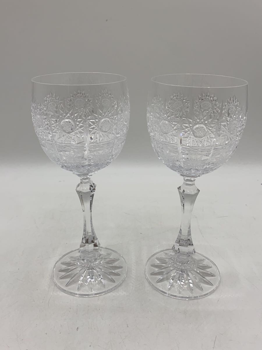 【中古】BOHEMIA Cristal◆グラス/ワイングラス/2点セット【キッチン用品】