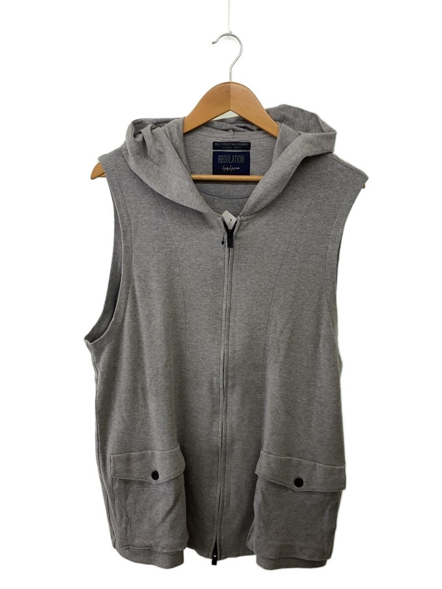 【中古】YOHJI YAMAMOTO◆ボンネットより良い/3/綿織物/GRY/HS-T56-082/REGULATION/24SS/COTTON SMOOTH【メンズウェア】