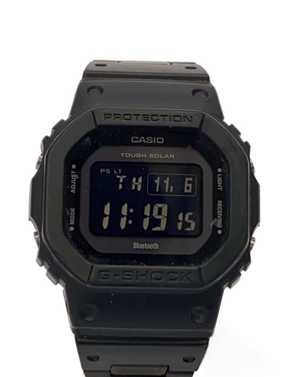 【中古】CASIO◆ソーラーウオッチ・G-SHOCK/デジタル/BLK【服飾雑貨他】