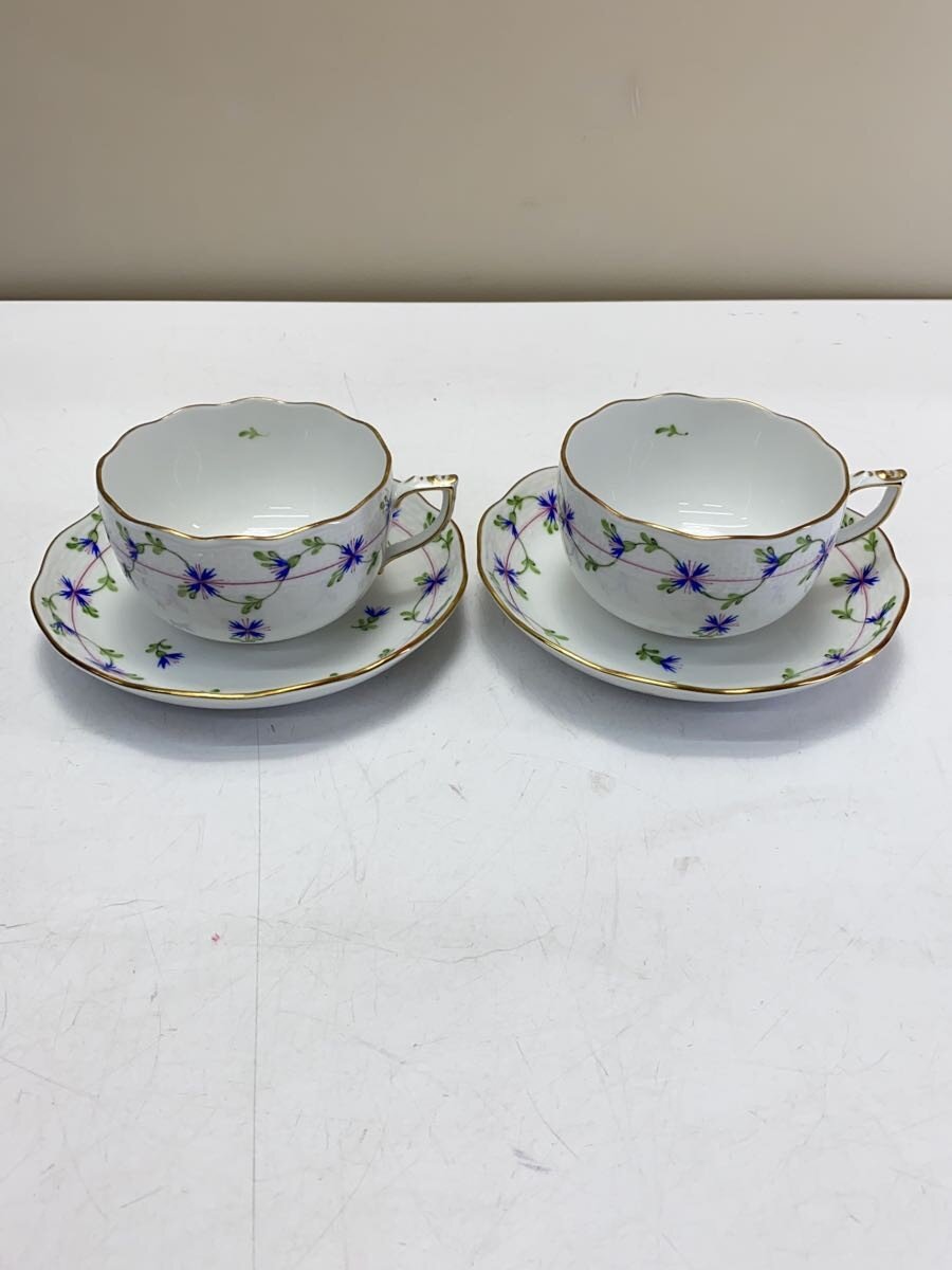 【中古】Herend◆カップ&ソーサー/2点セット/WHT【キッチン用品】