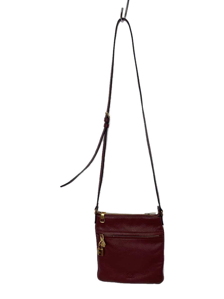 【中古】LOEWE◆ショルダーバッグ/なめし革/BRD/011004//【御徒面子】