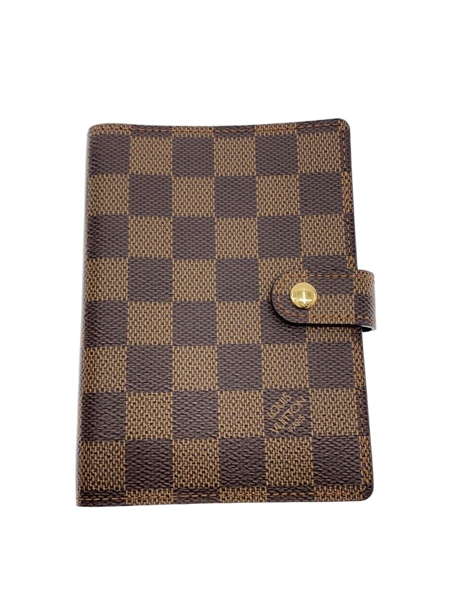 【中古】LOUIS VUITTON◆会議事項PM_ダミエ・エベヌ/なめし革/BRW/メンズ【服飾雑貨他】
