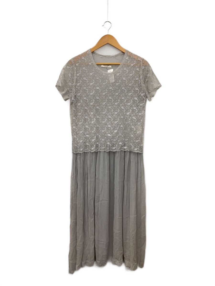 【中古】robe de chambre COMME des GARCONS◆レースシアーロング半袖衣装/--/--/GRY/RO-100280/薄墨色//【レディース御召しもの】