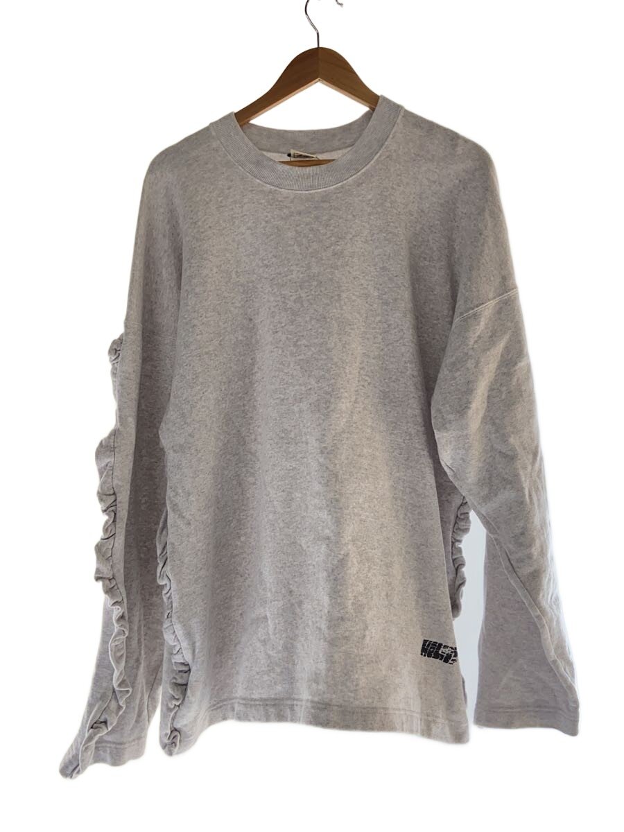 【中古】holiday◆MINI SWEAT RUFFLE TOPS/汗水/one/綿織物/GRY/22201918//【レディースお召しもの】