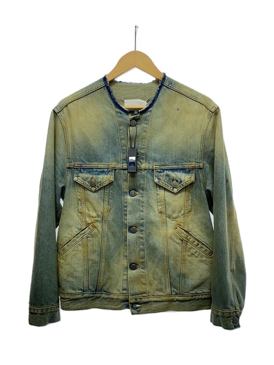 【中古】Maison Margiela◆22SS/ノーカラーデニムジャケット/ヴィンテージウォッシュ/46/綿織物/IDG/S30AM0547//【メンズウェア】