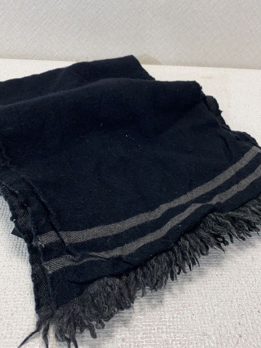 【中古】GUCCI◆えり巻き/羊毛/BLK/無地/メンズ【服飾雑貨他】