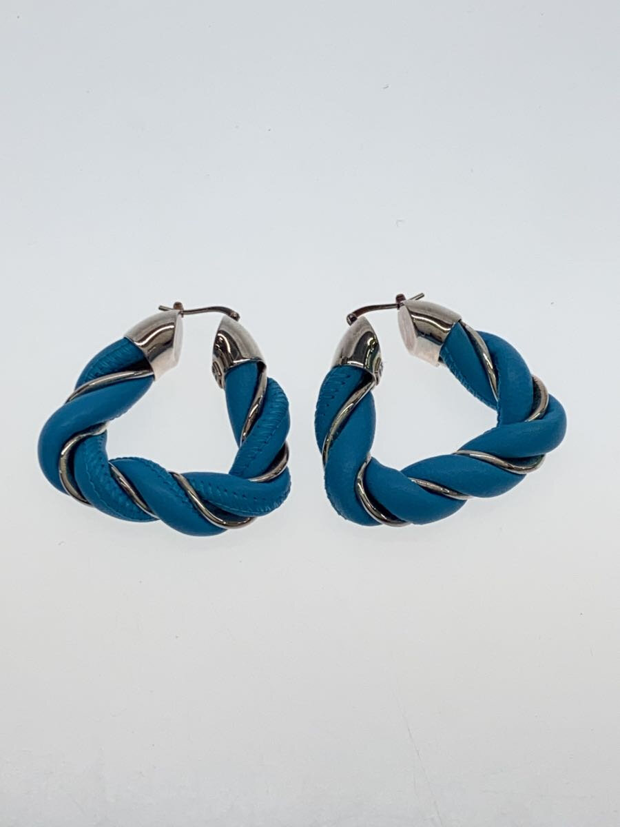 【中古】BOTTEGA VENETA◆ピアス/レザー/BLU/925/レディース/ツイストピアス/【服飾雑貨他】|2nd STREET 店