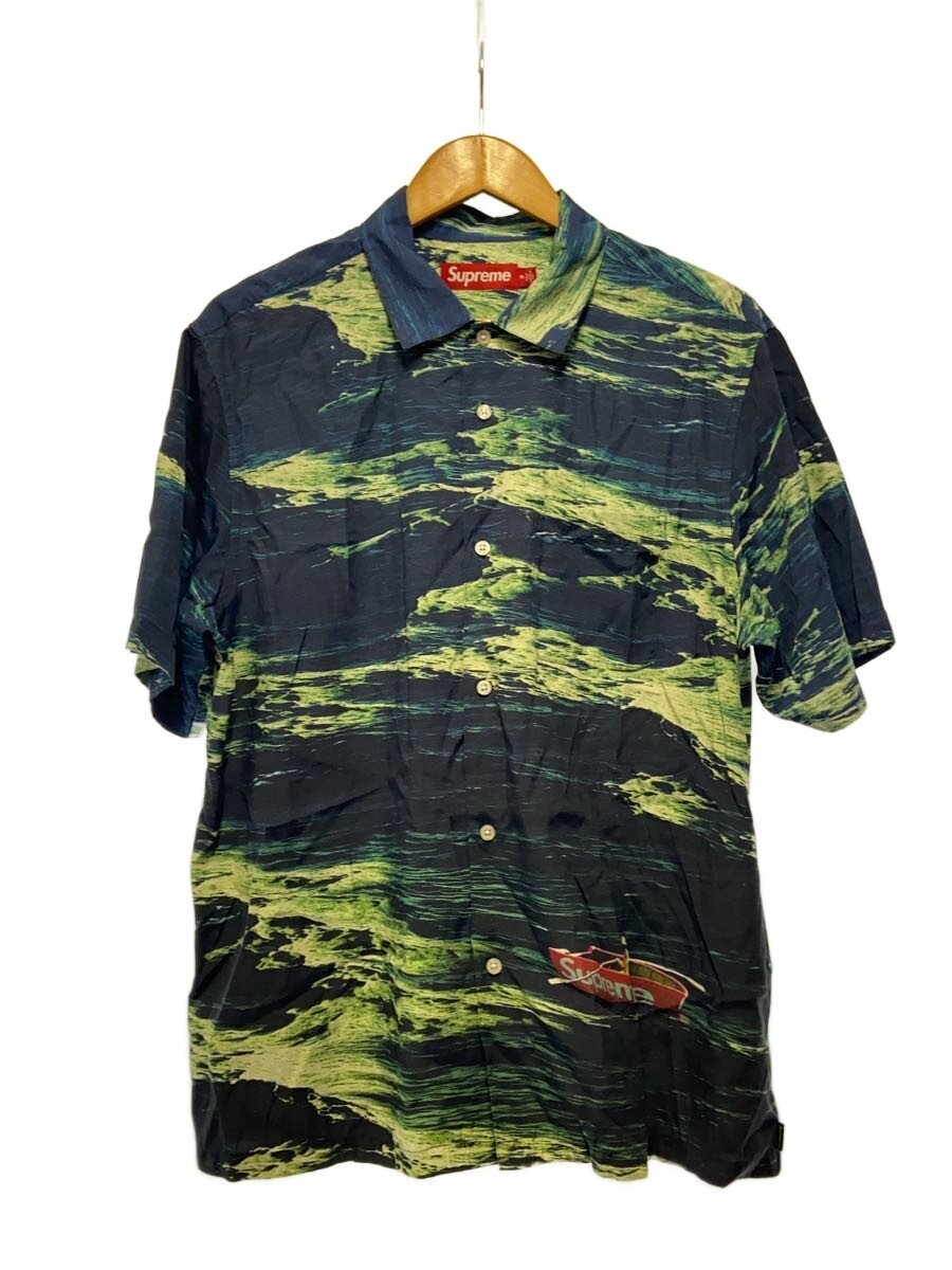 【中古】Supreme◆25SS/bort s/s shirt bort/半袖プルオーバー/M/--/NVY/総柄【メンズウェア】