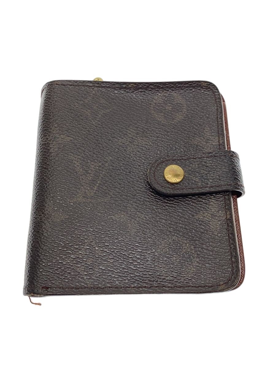 【中古】LOUIS VUITTON◆コンパクト・ジップ_モノグラム・キャンバス/PVC/BRW/レディース【服飾雑貨他】｜2ｎｄ STREET 店