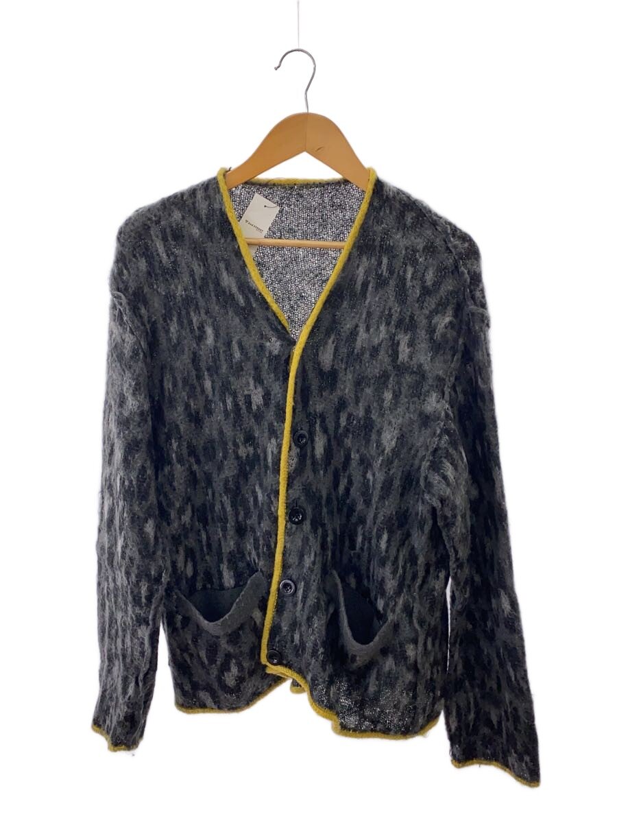【中古】sacai◆22AW/レオパードジャガードモヘアカーディガン(薄っぺら)/1/アクリル樹脂【メンズウェア】