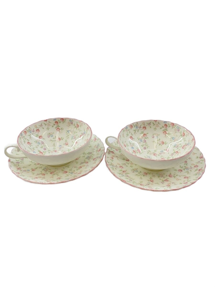 【中古】Noritake◆キューティーローズ/カップ&ソーサー/2点セット/WHT【キッチン用品】
