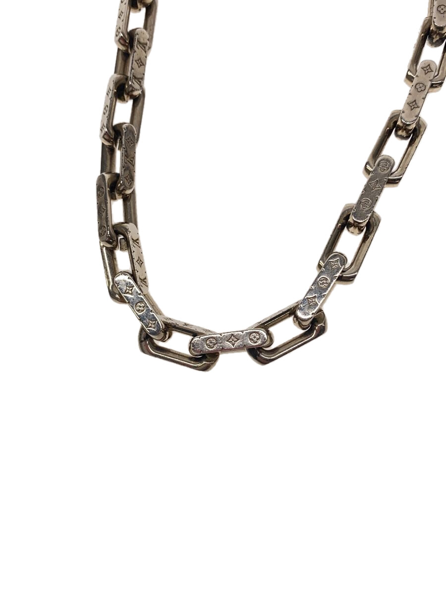 【中古】LOUIS VUITTON◆コリエ・チェーンモノグラム_SLV/--/SLV/メンズ//【服飾雑貨他】