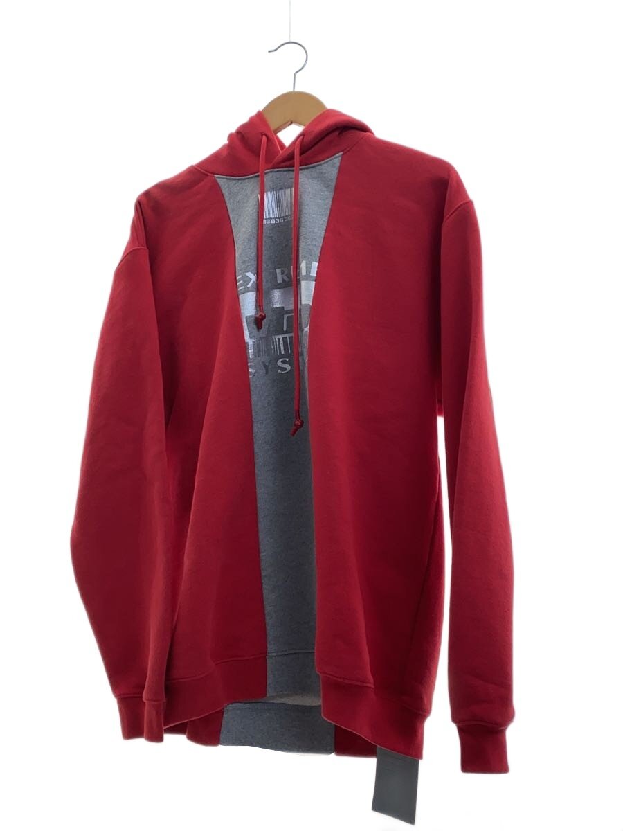 【中古】VTMNTS◆EXTREME SYSTEM HOODIE/綿織物/RED/VL16固定ディスク620R【メンズウェア】