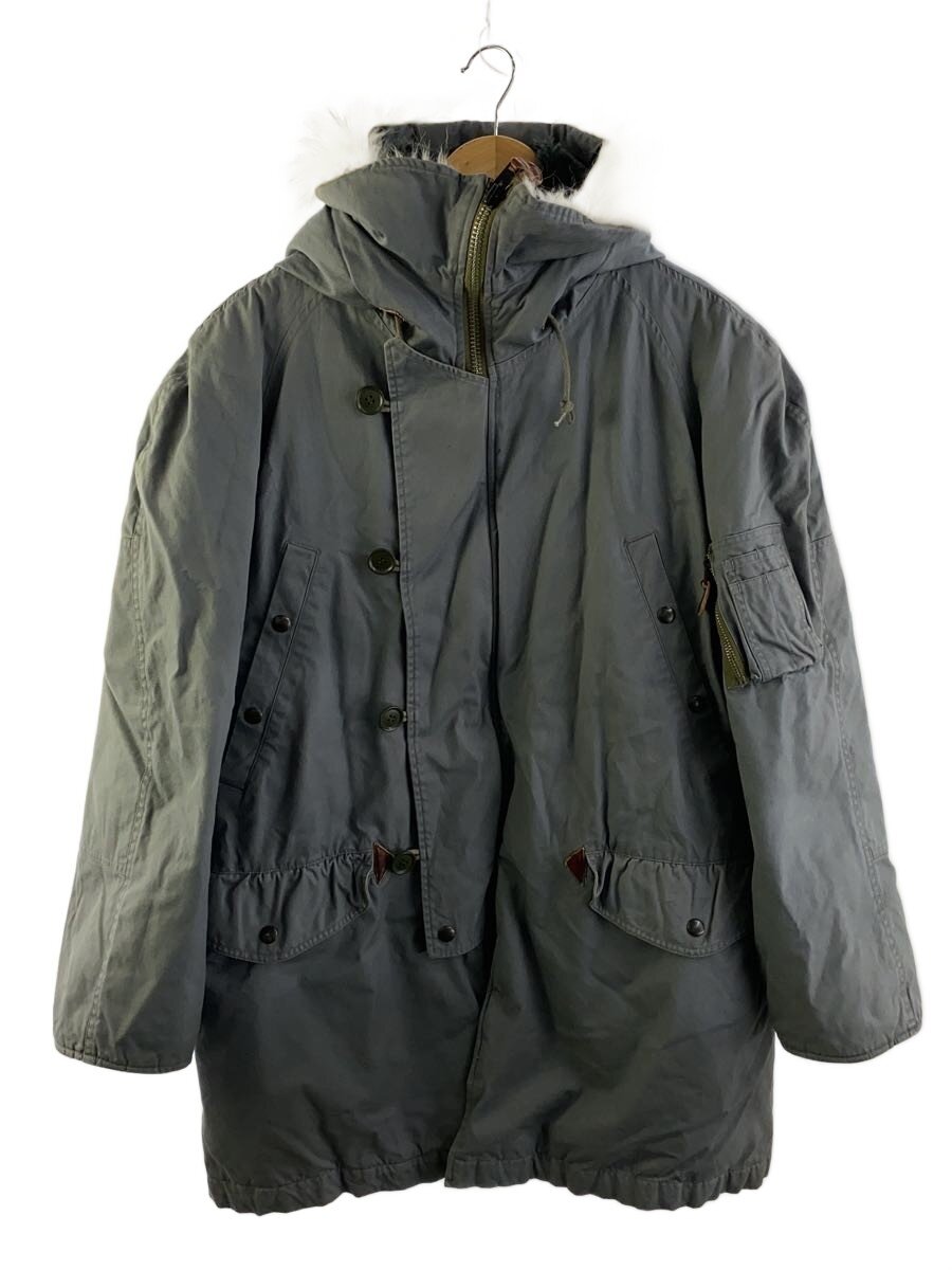 【中古】CAB CLOTHING◆上衣/M/綿織物/GRY/無地/N3-B【メンズウェア】