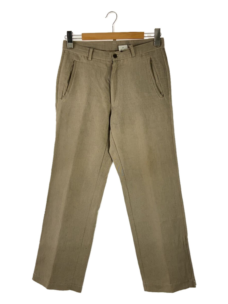 【中古】GAULTIER HOMME objet◆90s/裾ジップストレートパンツ/79/綿織物/ベージュ【メンズウェア】