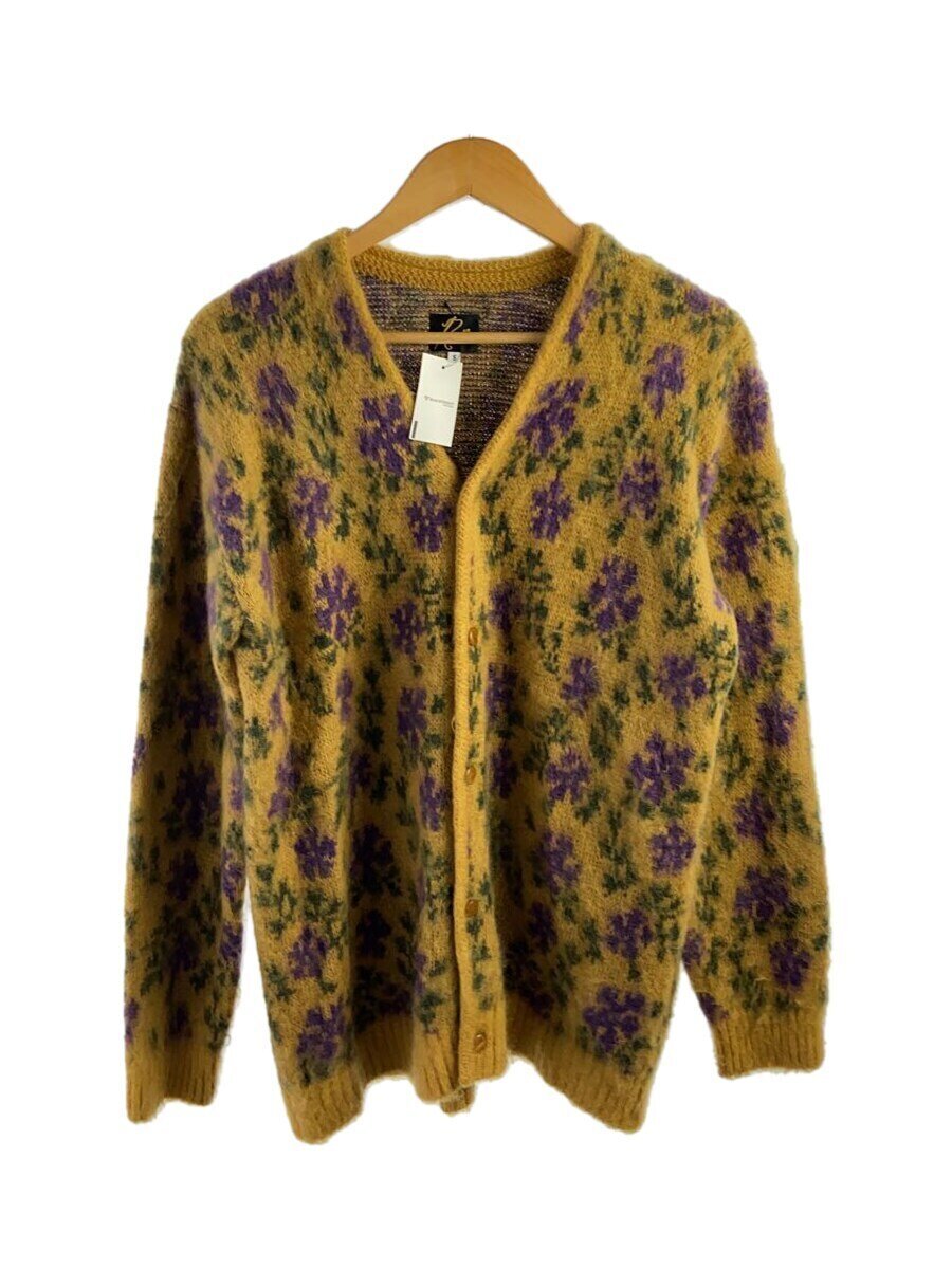 【中古】Needles◆23AW Mohair Cardigan Flower/ジレー(朦々たる)/L/モヘヤ/マルチ色つや/NS2【メンズウェア】