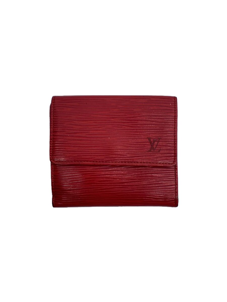 【中古】LOUIS VUITTON◆ポルト・モネ・ビエ・カルト・クレディ_エピ/レザー/RED/メンズ【服飾雑貨他】