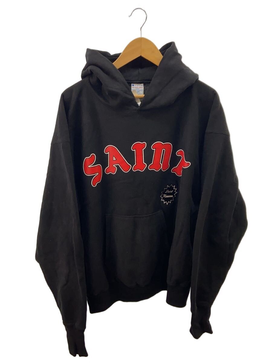 【中古】SAINT MICHAEL◆パーカー/L/綿織物/BLK/SM-YS8-0000-037【メンズウェア】