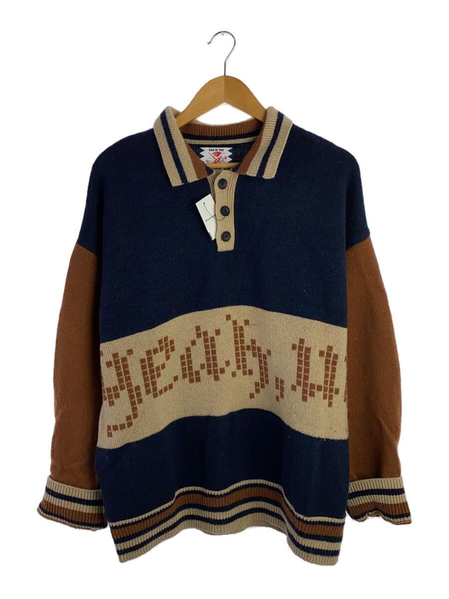【中古】SON OF THE CHEESE◆ティーシャツ(朦朦たる)/XL/羊毛/NVY/SC2320-KN02【メンズウェア】