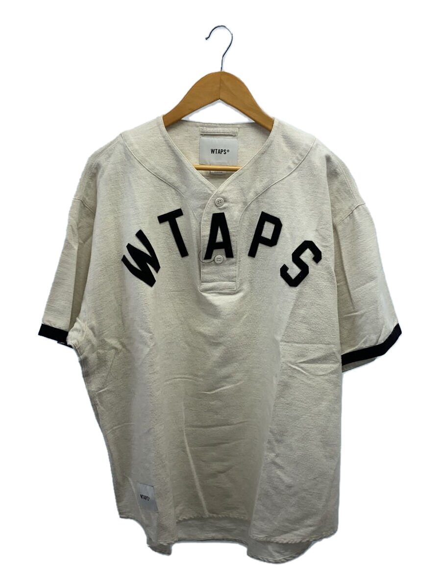 【中古】WTAPS◆カットソー/3/綿織物/WHT/無地/221TQDT-SHIM06//【メンズウェア】