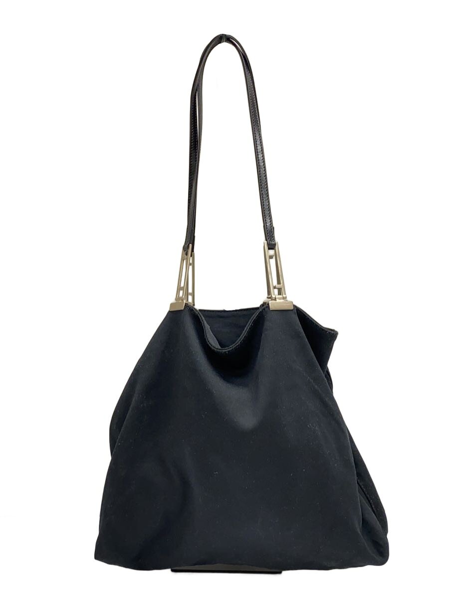 【中古】FENDI◆トートバッグ/--/BLK/無地/2321.26630.099/薄べったい汚れた状態有【御徒面子】