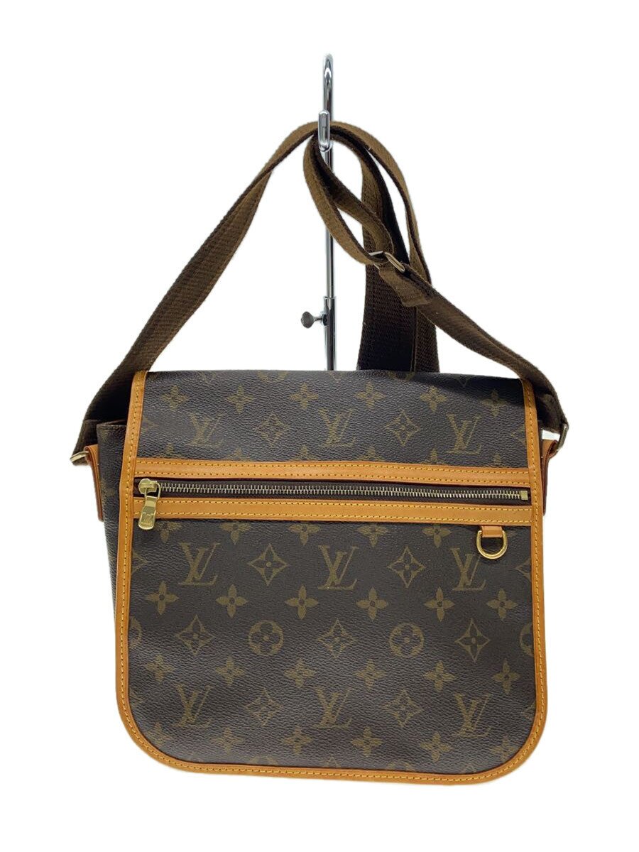 【中古】LOUIS VUITTON◆伝達人PM・ボスフォール_モノグラム・帆布_BRW/PVC/BRW【御徒面子】