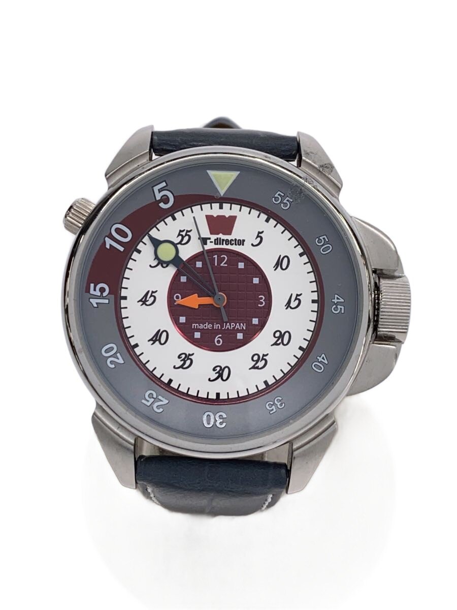 【中古】受かる時辰儀/早稲田大学オフィシャルモデル/アナログ/なめし革/WHT/GRY/TD0/日本製//【服飾雑貨他】