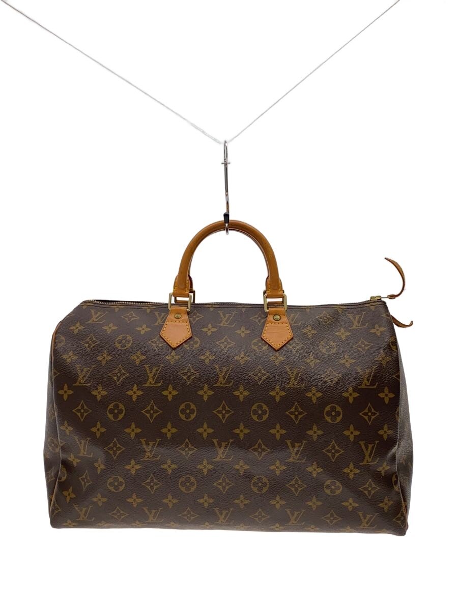 【中古】LOUIS VUITTON◆スピーディ40_モノグラム・帆布/PVC/BRW【御徒面子】