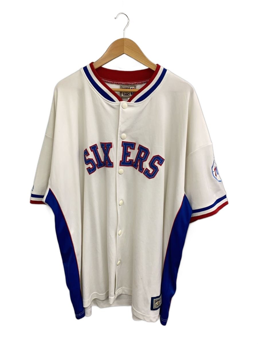 【中古】HARD WOOD CLASSICS◆トップス/NBA/SIXERS/90s/WHT【メンズウェア】