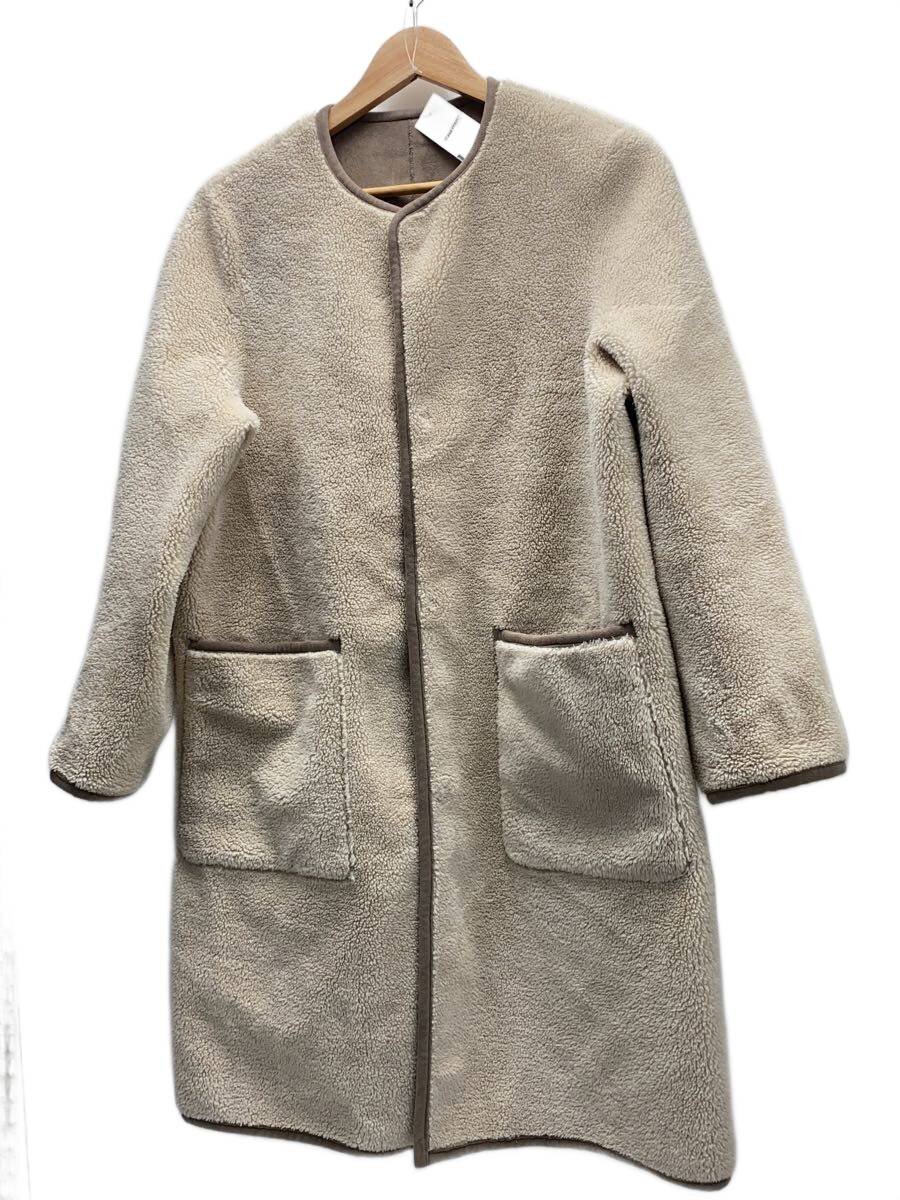 【中古】le glazik◆ボアノーカラーート/36/リヴァーシブル/--/BEG/LG-A0105 NFM【レディース御召しもの】