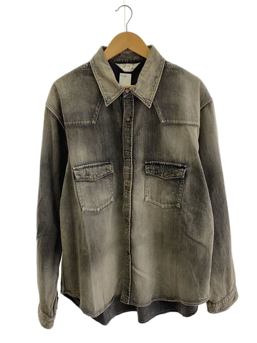 【中古】ANCELLM◆25SS/DENIM WESTERN SHIRT//3/綿織物/GRY/無地/ANC-SH50【メンズウェア】