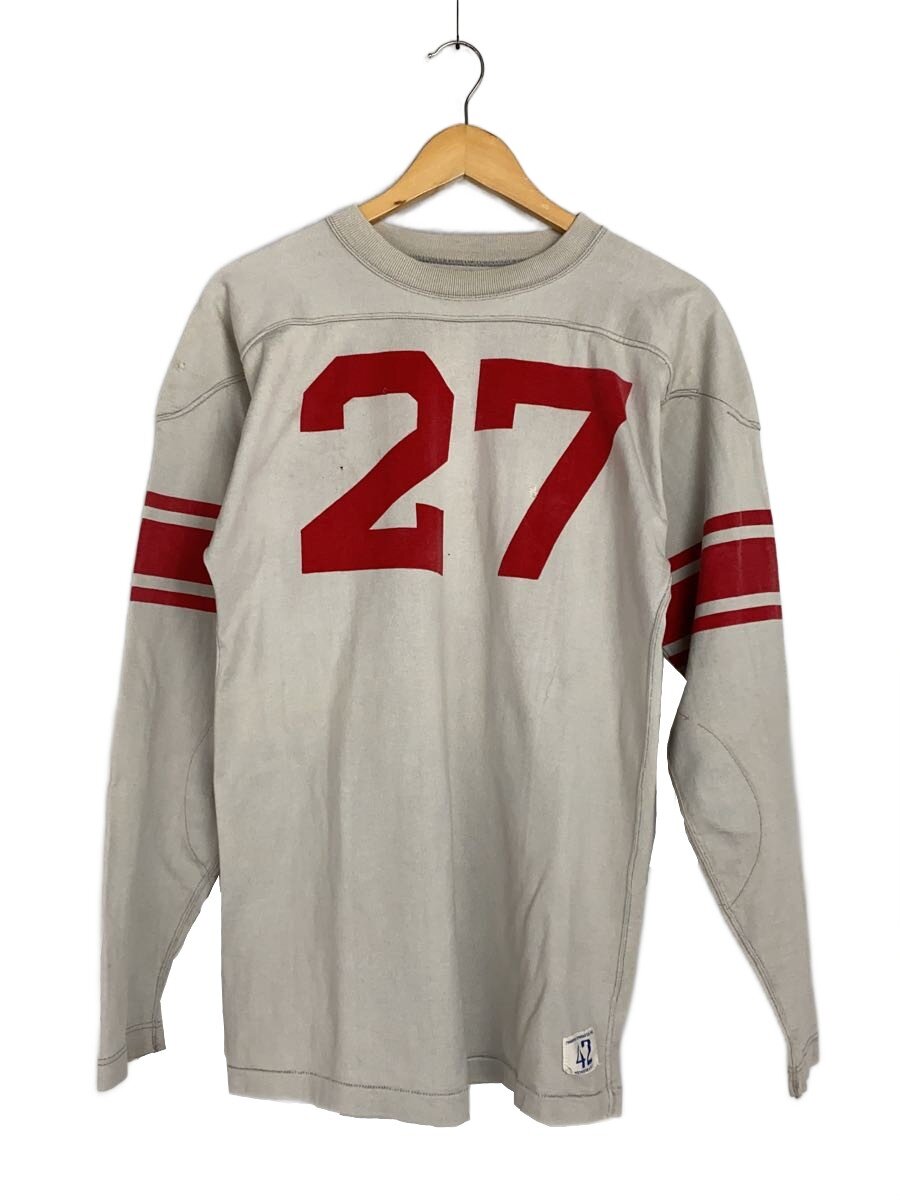 【中古】Champion◆カットソー/42/グレー/50s/フットボール/染み込み【メンズウェア】｜2ｎｄ STREET 店