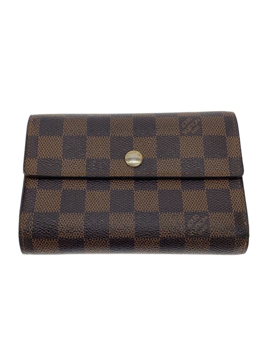 【中古】LOUIS VUITTON◆ポルト・フォイユ・アレクサンドラ_ダミエ・エベヌ/PVC/BRW/レディース【服飾雑貨他】｜2ｎｄ STREET 店 10,622円