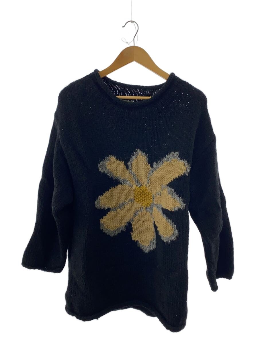 【中古】MCMACHAN WOOLEN◆編み物・ティーシャツ(朦朦たる)/--/羊毛/BLK【メンズウェア】