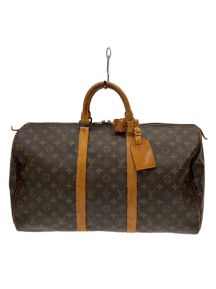 【中古】LOUIS VUITTON◆キーポル50_モノグラム・帆布/PVC/BRW【御徒面子】