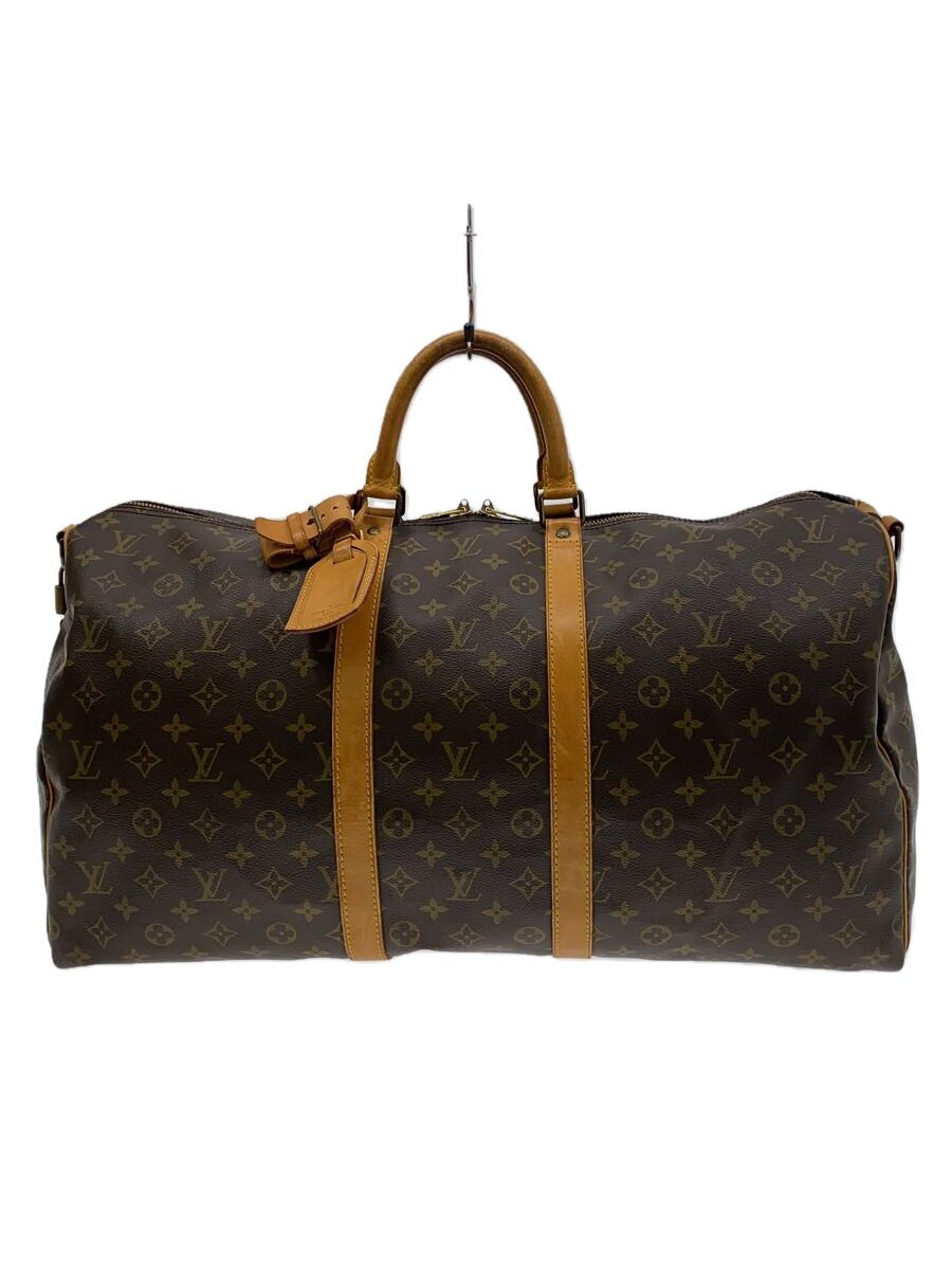 【中古】LOUIS VUITTON◆キーポル・バンドリエール55_モノグラム・帆布_BRW/PVC/BRW/モノグラム//【御徒面子】