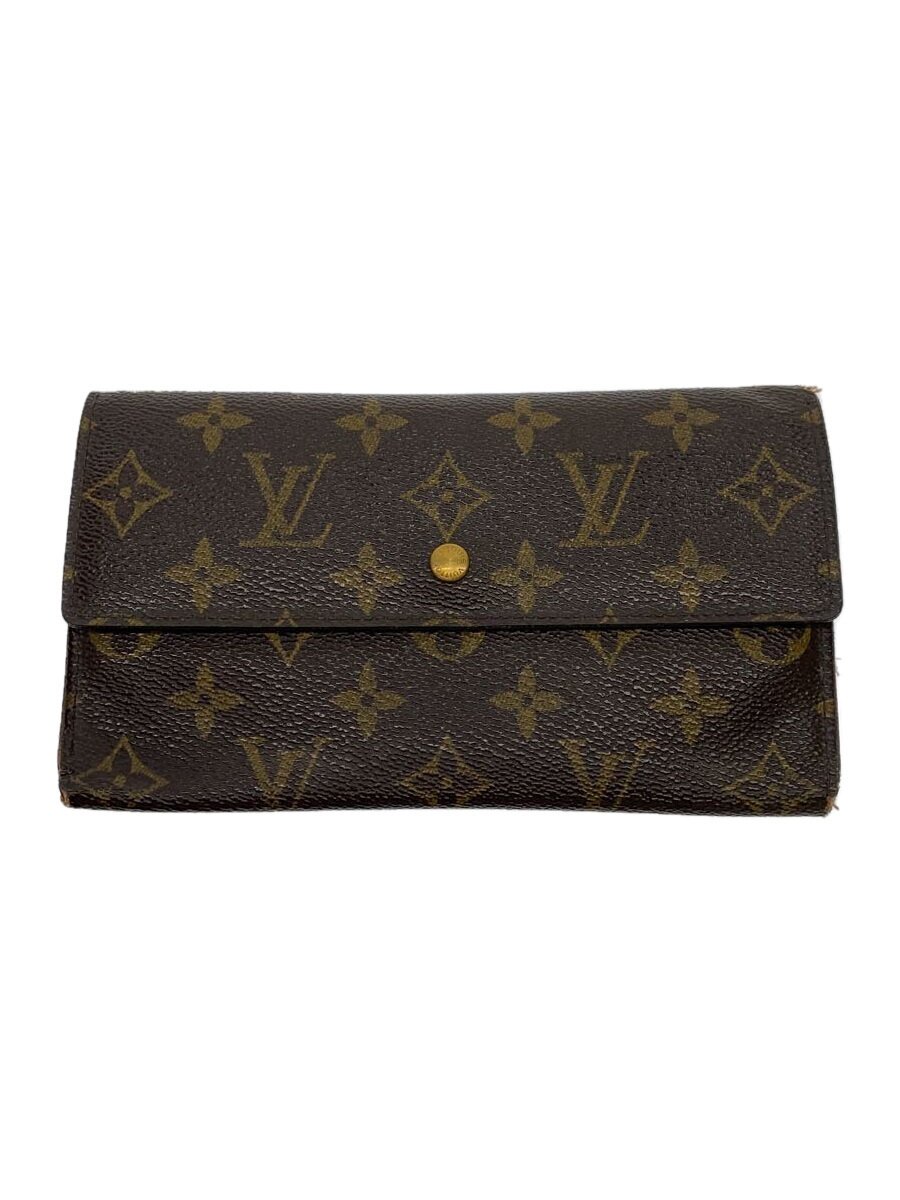 【中古】LOUIS VUITTON◆ポルト・トレゾール・インターナショナル_モノグラム・キャンバス_BRW/PVC/BRW/メンズ【服飾雑貨他】 8,395円