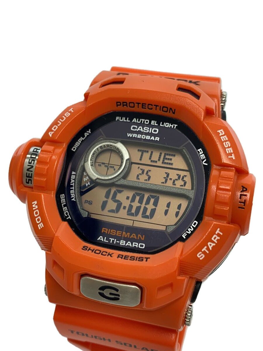 【中古】CASIO◆RISEMAN/腕時計/デジタル/ブラック/オレンジ/G-9200R/カシオ【服飾雑貨他】|2nd STREET 店