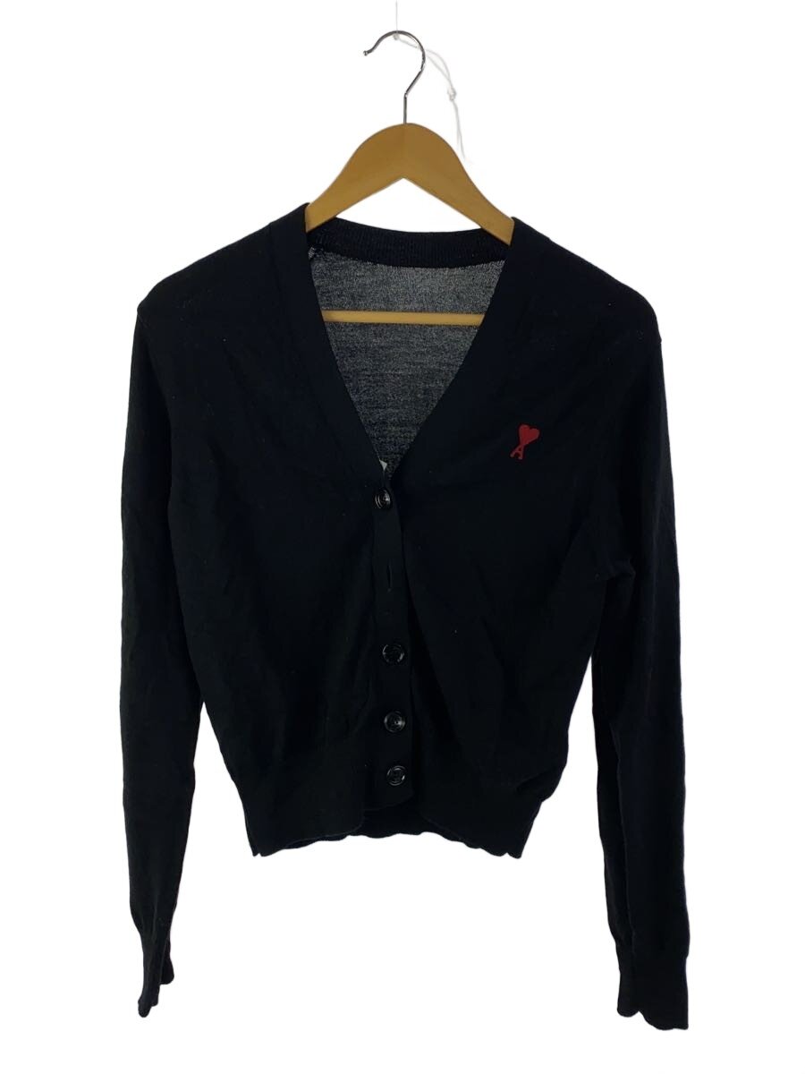 【中古】AMI Alexandre Mattiussi◆I/RED ADC CARDIGAN/ジレー/XS/羊毛/BLK/FKC111//【レディース御召しもの】