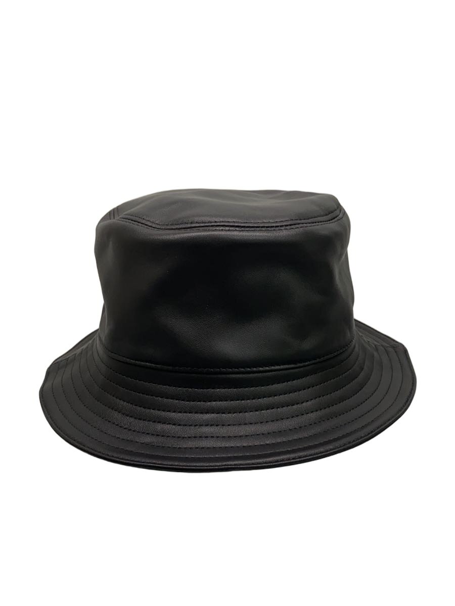 【中古】LOEWE◆かぶり笠/--/羊革/BLK/無地/メンズ//【服飾雑貨他】