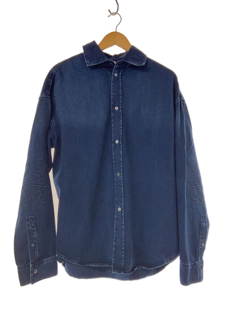 【中古】LOEWE◆24AW/ANAGRAM OVERSHIRT/46/綿織物/インディゴ/H526Y1DW07/汚れた状態有【メンズウェア】
