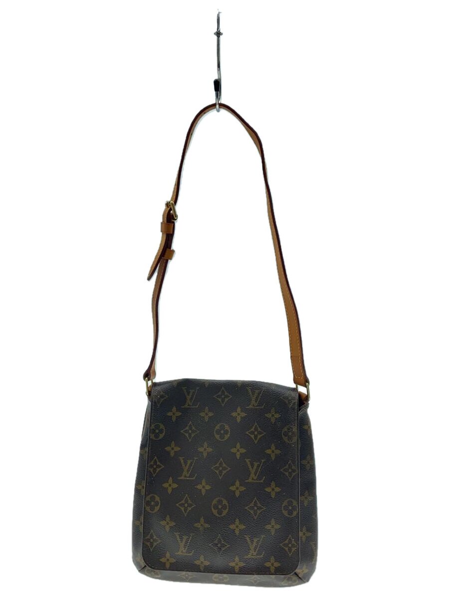 【中古】LOUIS VUITTON◆ミュゼット・サルサ_モノグラム・帆布_ロング肩先_BRW/PVC/BRW//【御徒面子】