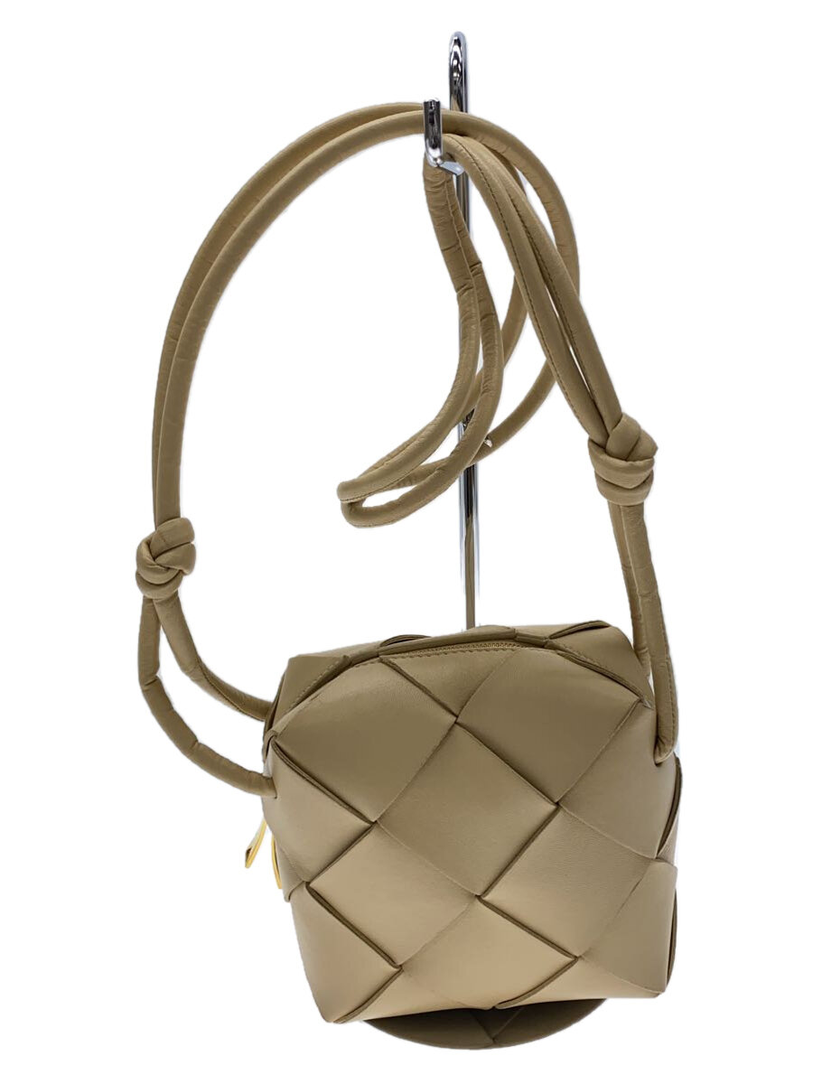 【中古】BOTTEGA VENETA◆ミニカセット/カメラバッグ/ショルダーバッグ/レザー/ベージュ/ボッテガヴェネタ/? NULL ?【バッグ】|2nd STREET 店